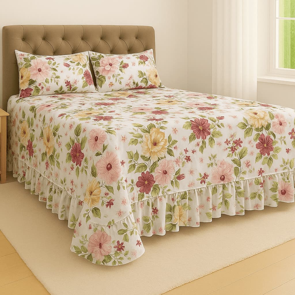 Cobre Leito Jogo de Cama Helena 3 Peças Com Toque de Algodão