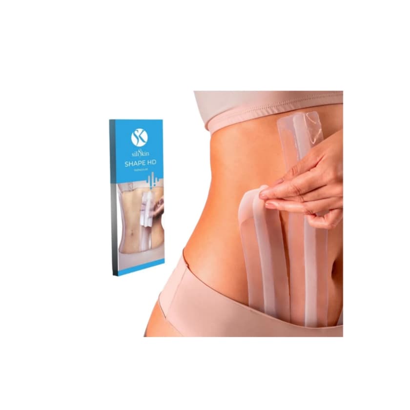 Lâmina Canaleta Silicone Pós Cirúrgica Lipo Hd Adesiva Reutilizável C/ 2 Tiras de 40cm - Siliskin