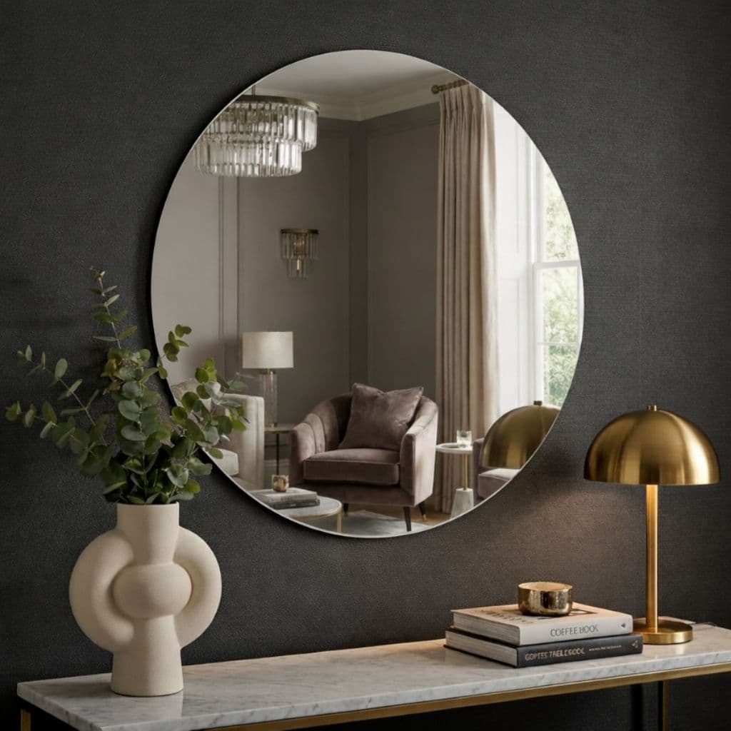 Espelho Redondo vidro Lapidado 60x60 cm