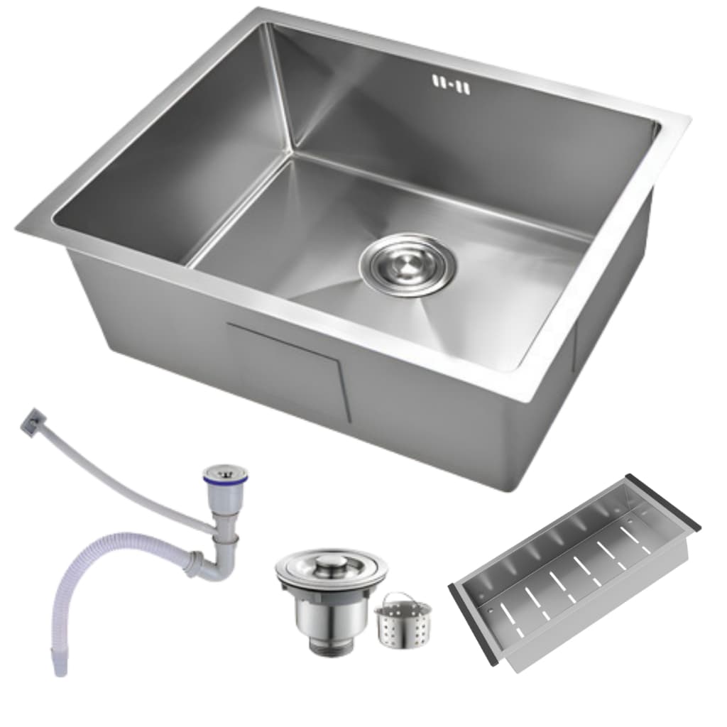 Cuba Gourmet Pia Inox Quadrada Cozinha Luxo 50x45 Acessórios