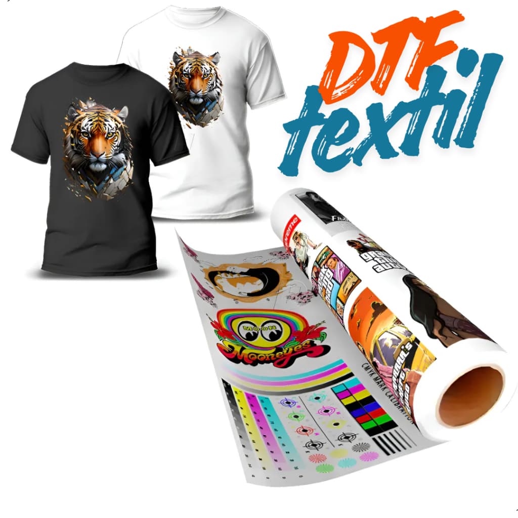 1 Metro Dtf textil 58 cm x 100 cm Impressão Alta Qualidade Ao Comprar ja tenha seu Arquivo Pronto