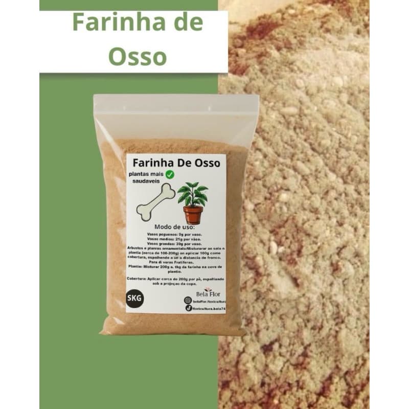 Farinha De Osso 10KG Fonte De Cálcio Fertilizante