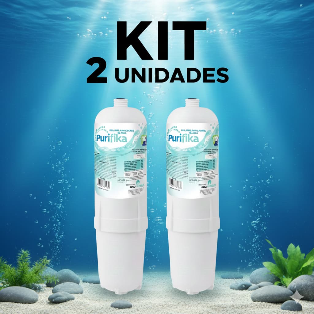 Kit 02 Filtros Refil Vela Para Purificadores De Água Compatível com modelo Everest