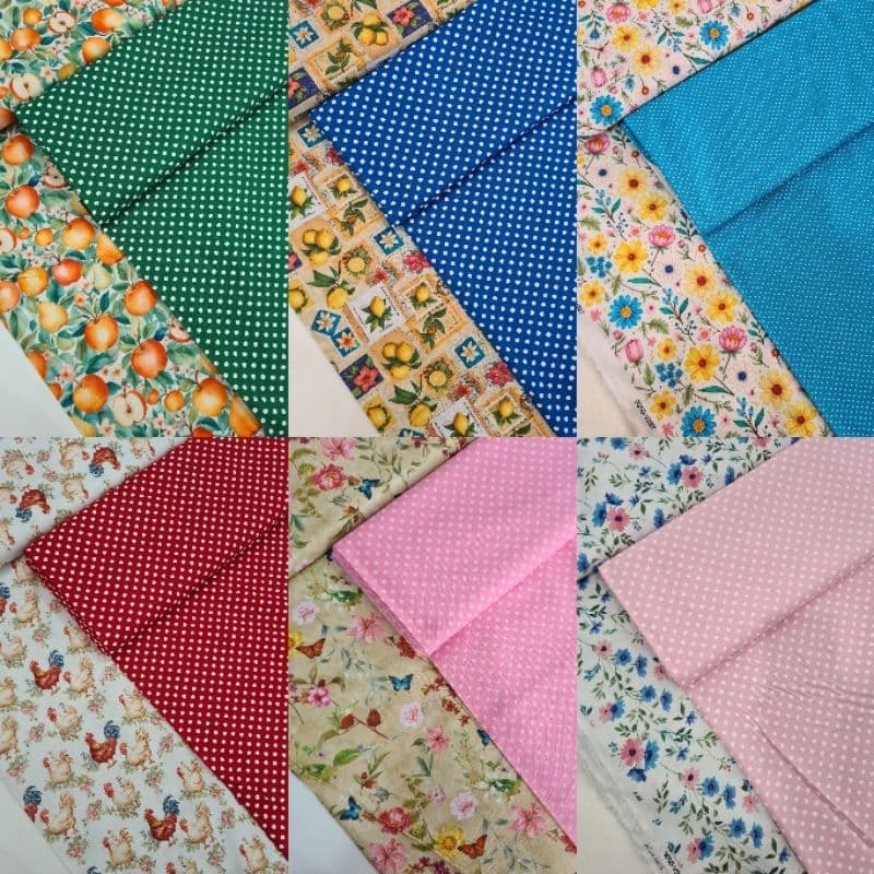 KIT TRICOLINE ALGODÃO COMPOSÊ - 2 CORTES DE 0,50CM x 1,50M