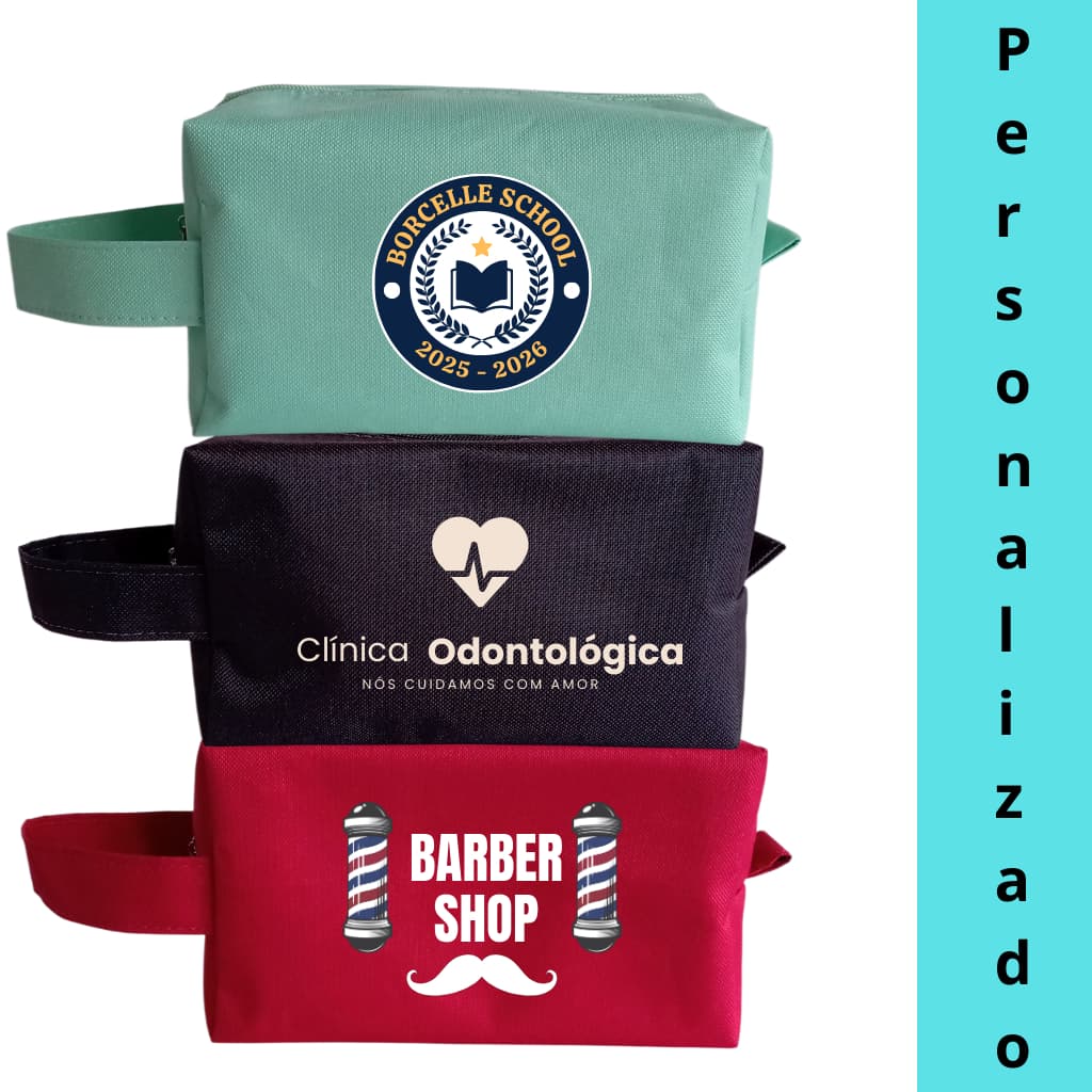 Kit Necessaire Estojo Personalizado Organizador De Bolsa Presentes Lembrancinhas Atacado