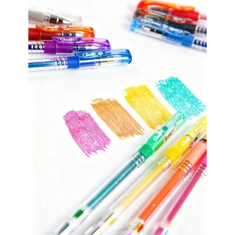 Canetas Gel Perfumadas com Brilho – Escrita Suave e Colorida – Sem Embalagem