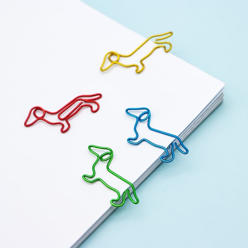 CLIPE DE PAPEL - BASSET DACHSHUND - PACOTE C/ 20 PEÇAS  KIT