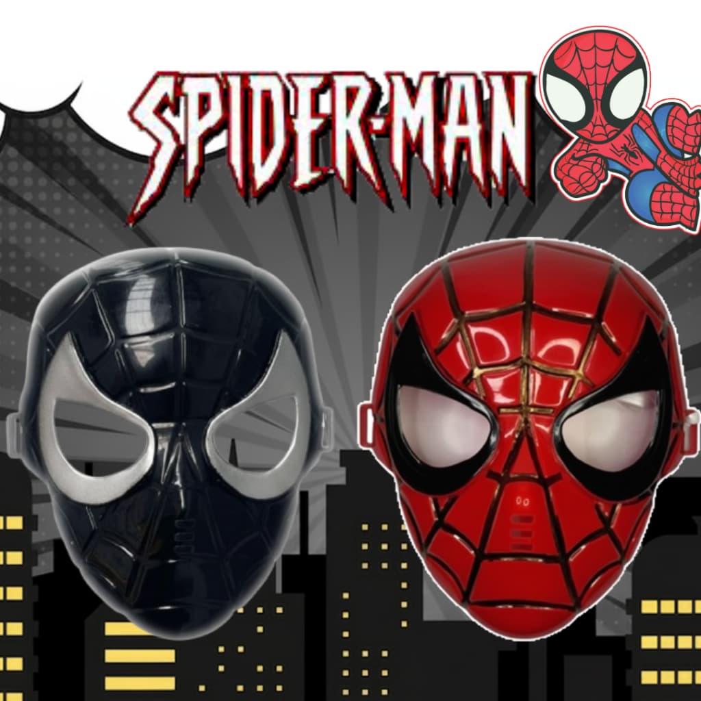 Conjunto 2 Máscaras Homem Aranha Adulto para Festa e Cosplay