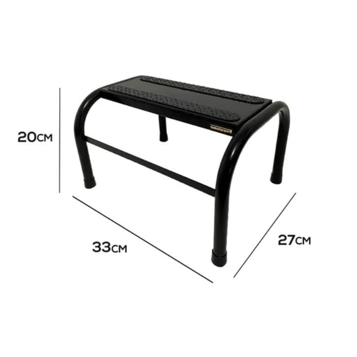 Escada Escadinha Para Maca 1 Degrau Metálica Esmaltada Preta