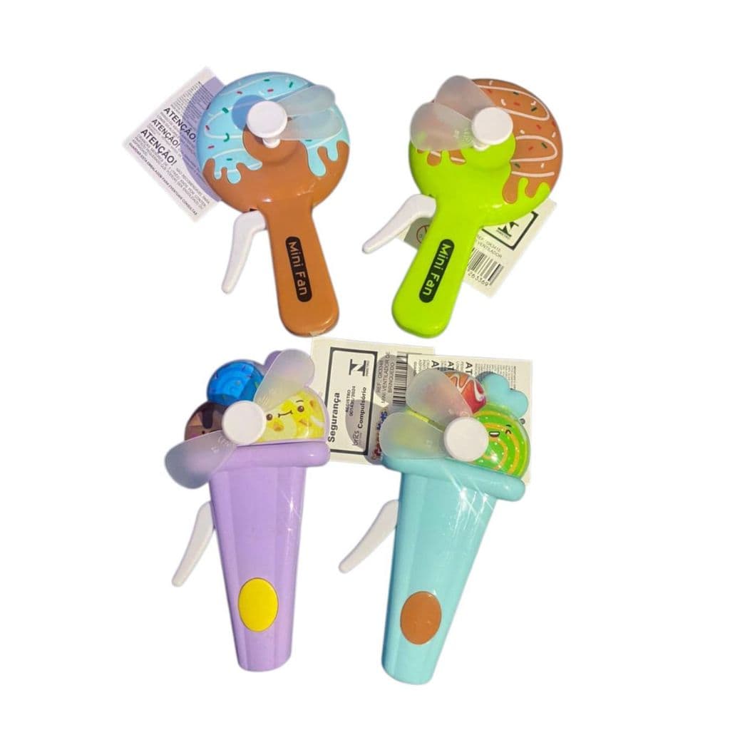Mini Ventilador Infantil Manual de Mão Portátil Sem Pilhas Fofo Colorido Leve Refrescante para Calor