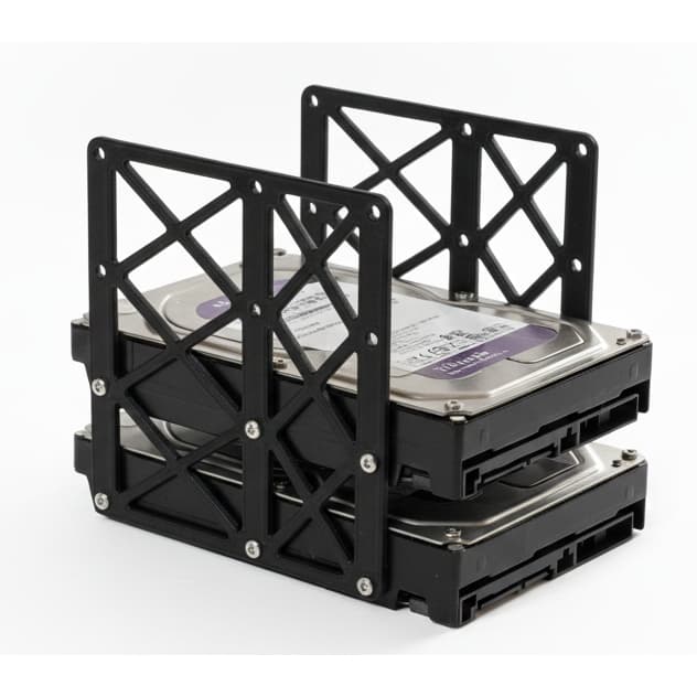 Suporte Rack Vertical até 4 HDs ou SSDs 3.5 Caddy