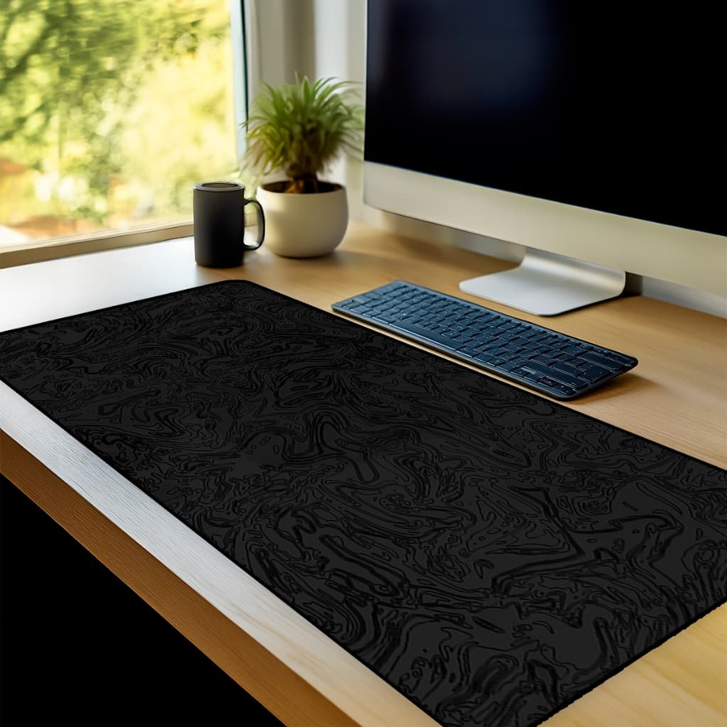 Mouse Pad Abstrato Gamer Grande Antiderrapante 65x30 70x35 80x35 90x40 90x50 120x60 Cm Borda Costurada