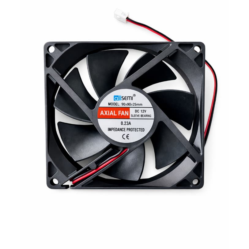 Ventoinha Cooler 90x90x25 90mm 9cm 12v 0,23a Conector 2 Pinos