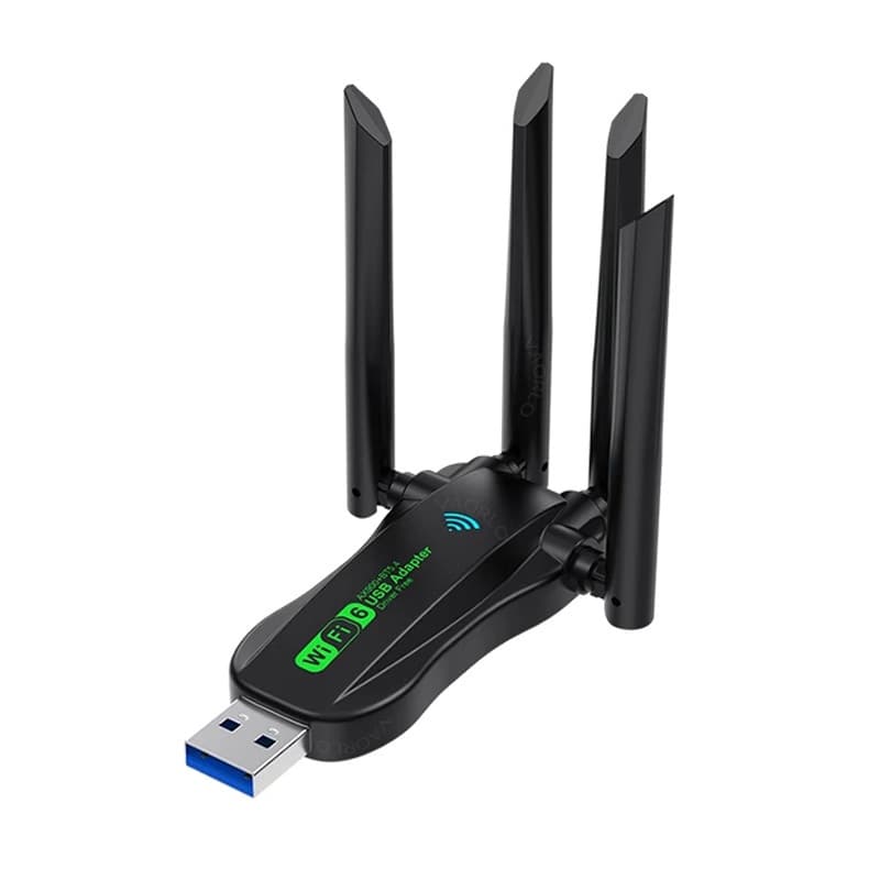 Adaptador WIFI6 AX900 BT5.4 4 Antenas 3dBi Dual-Band 2.4Ghz e 5.8Ghz