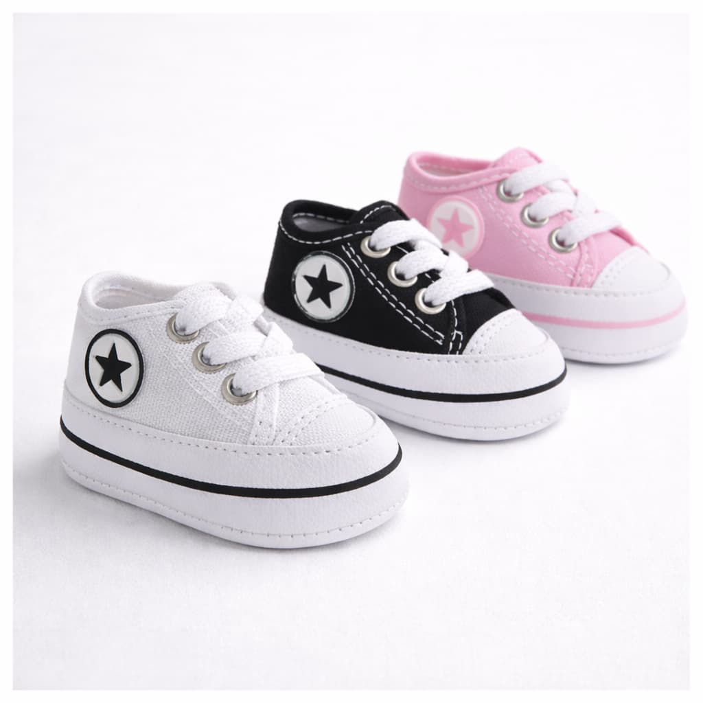 Tênis Bebê Casual Star Conforto Entrega Rápida Recém Nascido Macio Leve Primeiros Passos Promoção