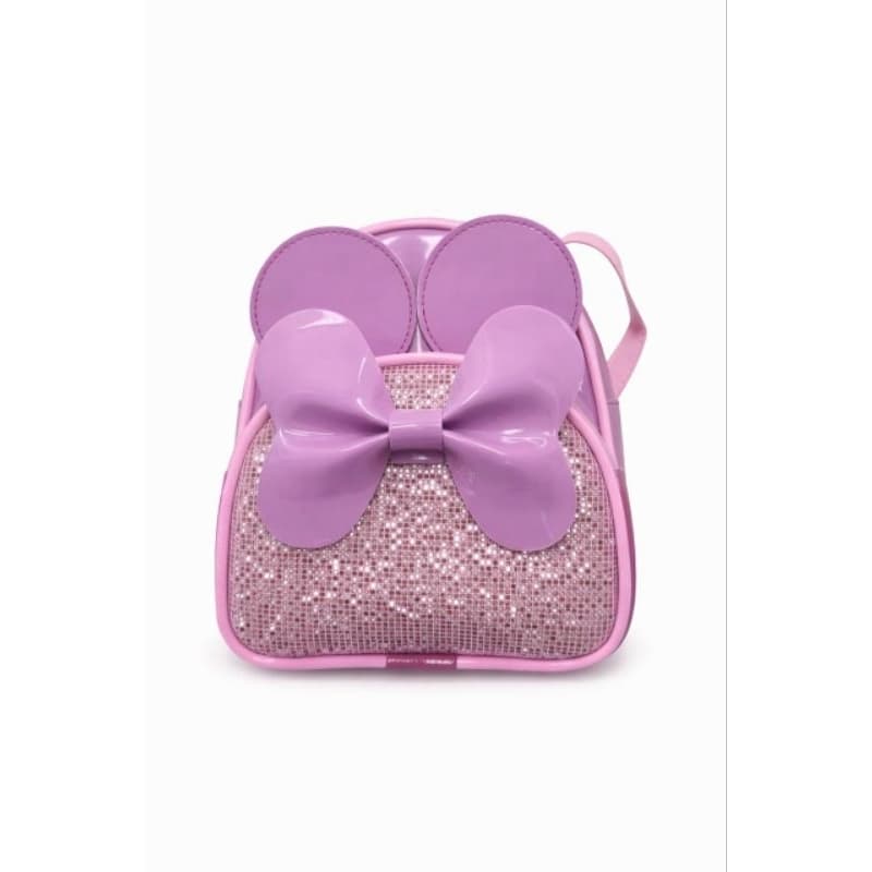 Mochila Infantil Minnie com Bolso Frontal e Orelhinhas