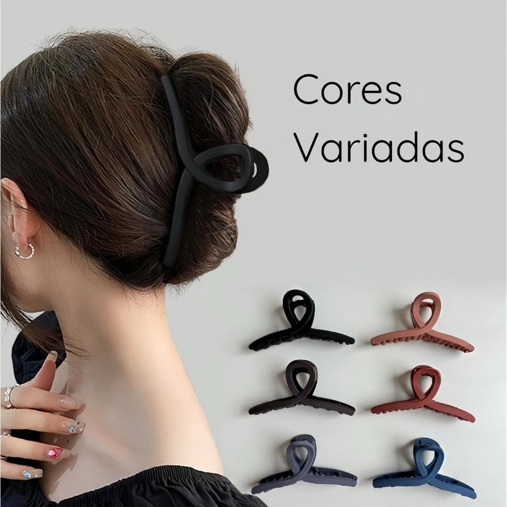 Piranha de Cabelo Elegante Estilo Coreano | Minimalista | Forte e Confortável -Look Sofisticado 11CM