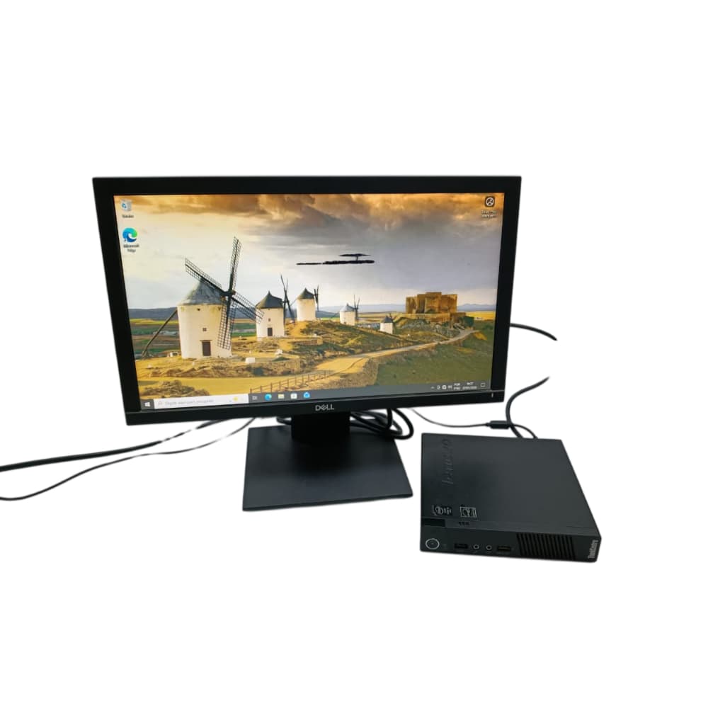 Computador Lenovo Ultramini M93P Corei5-4ª 4GB DDR3 HD 500GB Sata + Monitor 19 (com Mancha)