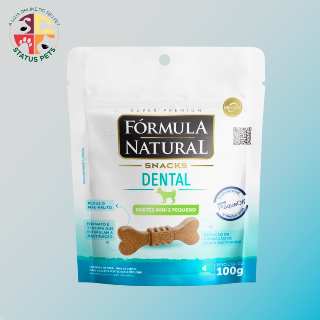 Snack Formula Natural Dental para Cães Porte Mini e Pequeno 100g