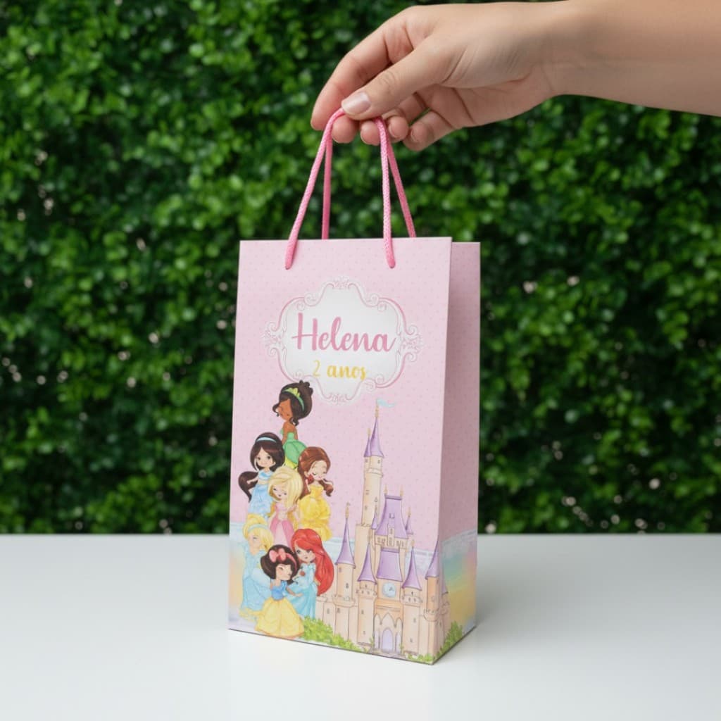 10 Sacolinhas Surpresa Personalizadas Princesas Baby