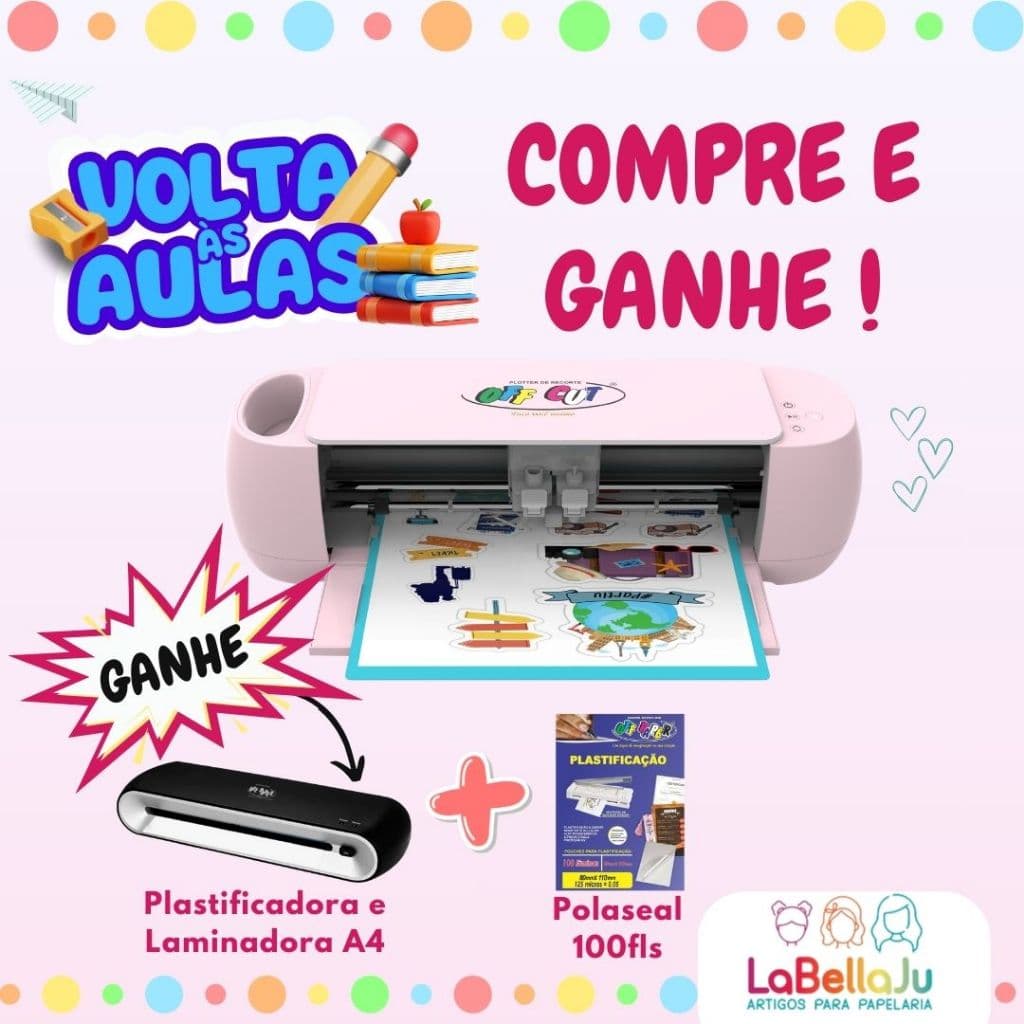 OFF CUT - Plotter de Recorte OFF PAPER + PLASTIFICADORA + POLASEAL