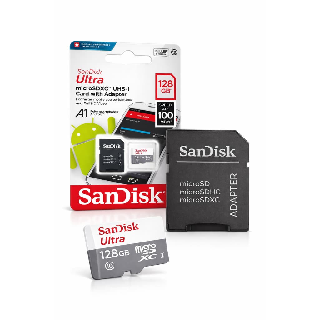CARTAO MEMORIA 128GB COM ADAPTADOR SANDISK