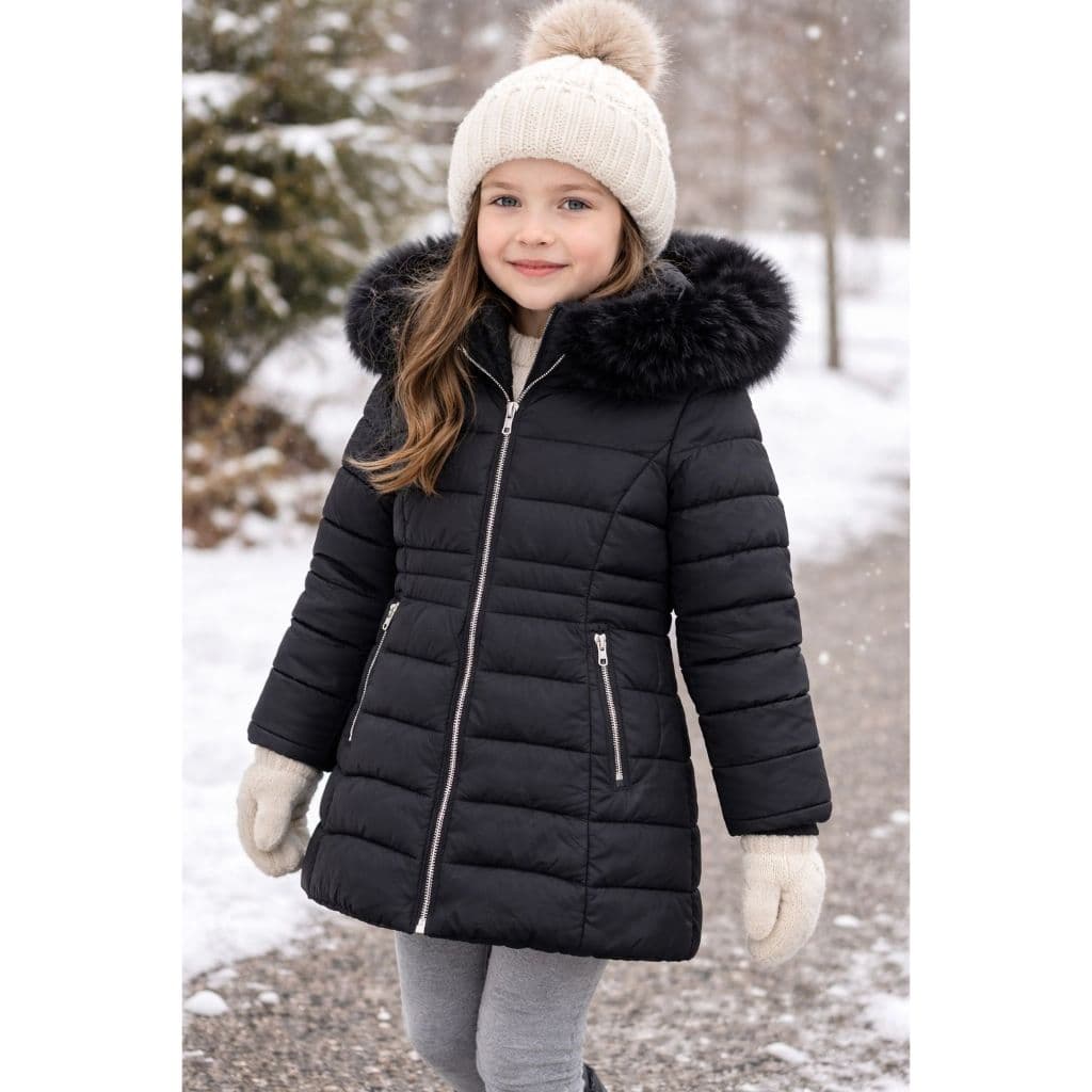 Casaco Acolchoado de Inverno para Meninas 2026, Novo Casaco Longo Acolchoado Espessado, Jaqueta Acolchoada Casual