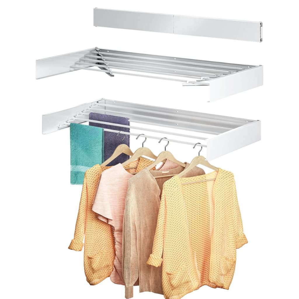 Varal Mágico Grande de Parede Retrátil Oculto 60/70/80/90/100/120 cm