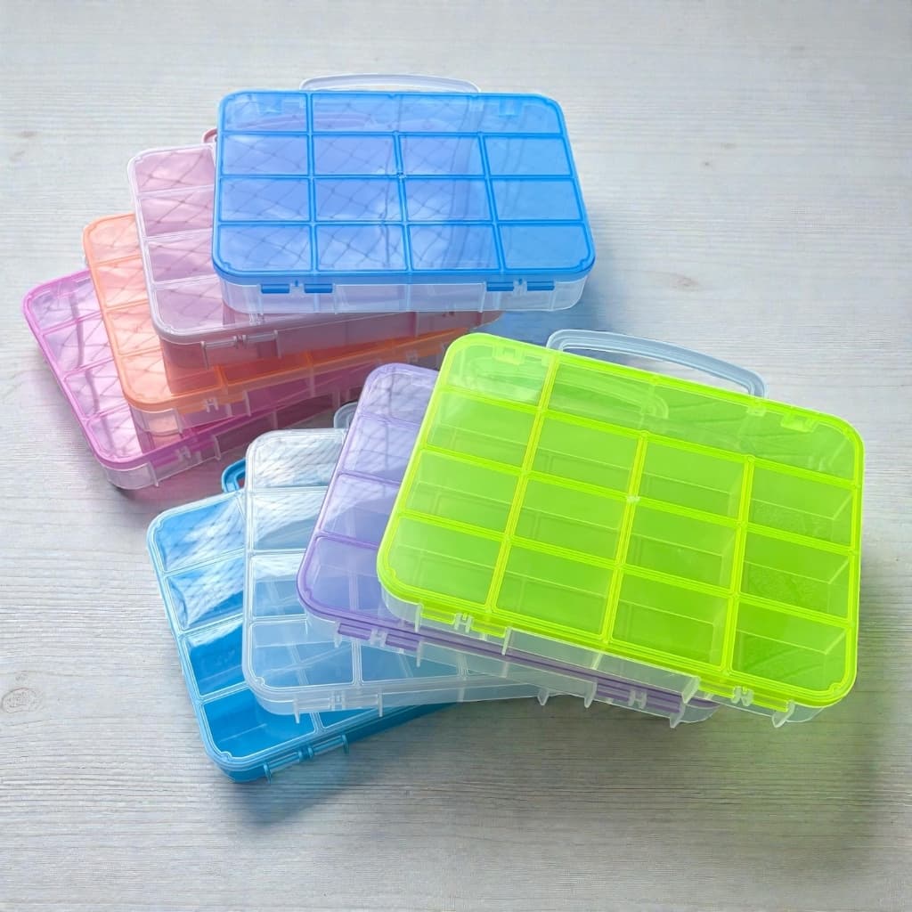 Caixa Maleta Organizadora 14 Divisórias Miçanga Artesanato Pesca Bijuteria Brinco Pulseira Costura