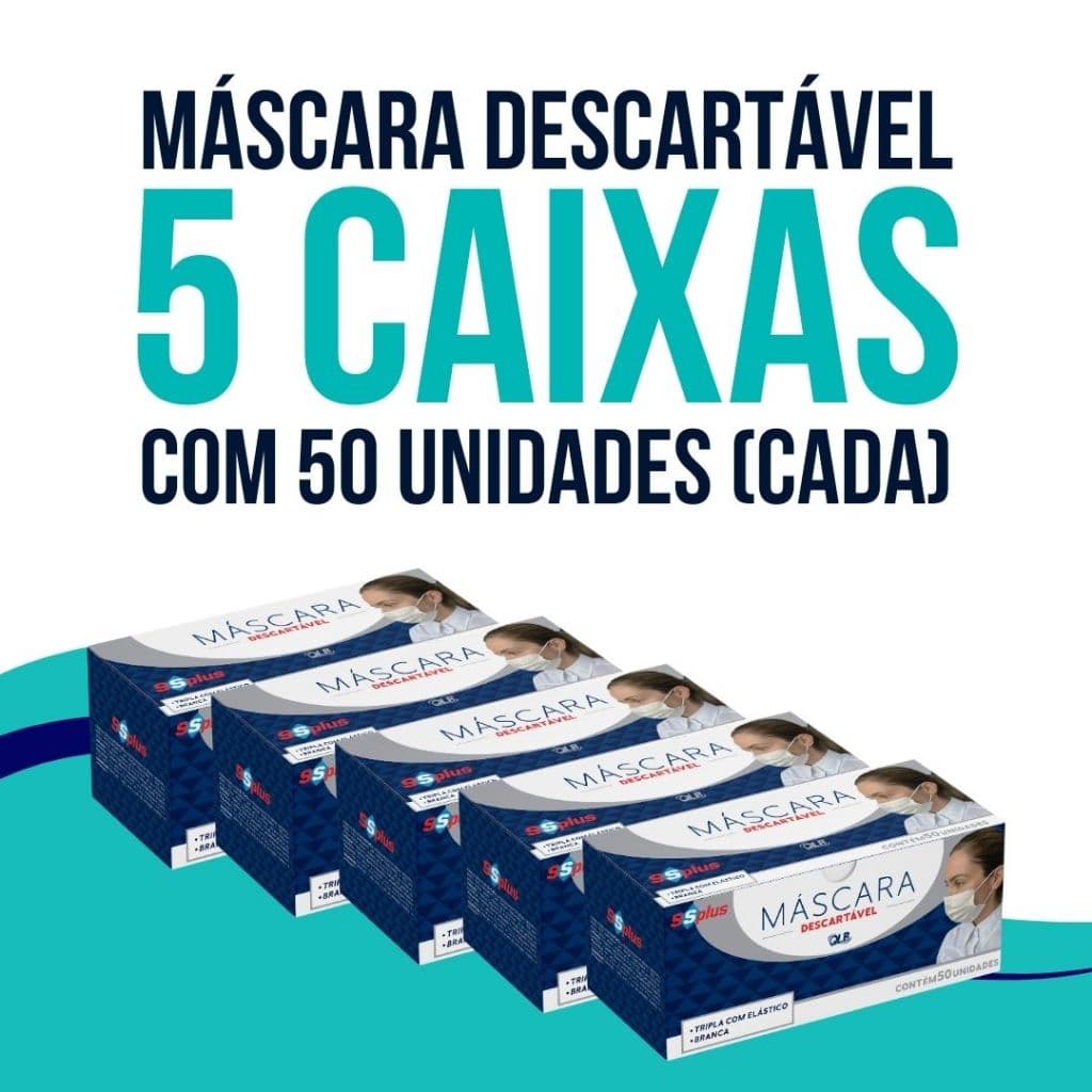 Caixas Máscara Descartável SSPLUS c/50 Unidades – Proteção e Conforto