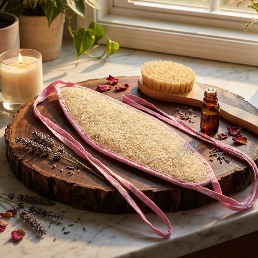 Bucha Vegetal Para Costas Dorsal Esponja Ecológica Banho Esfoliante Natural Limpeza Anti Celulite