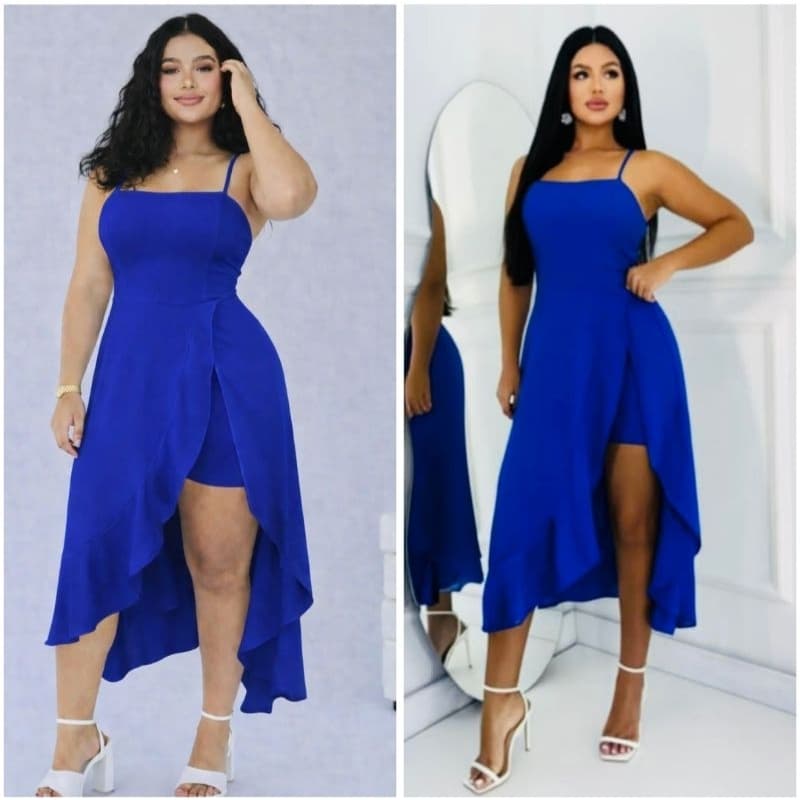 Vestido macaquinho Dunas Com Fenda Lateral Assimétrico    Confortavel e look  Moderno