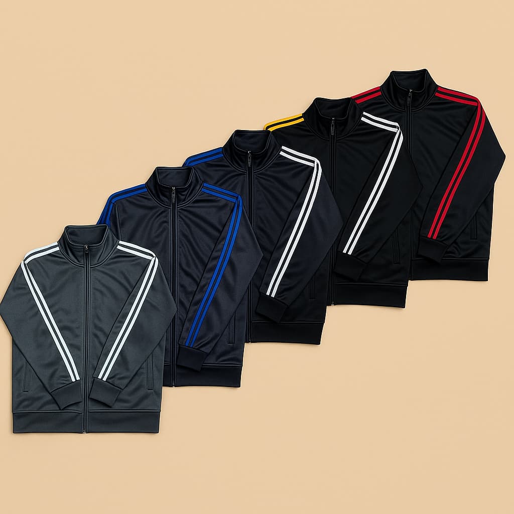 Jaqueta Esportiva Unissex com Listradas– Zíper Frontal | Envio Imediato