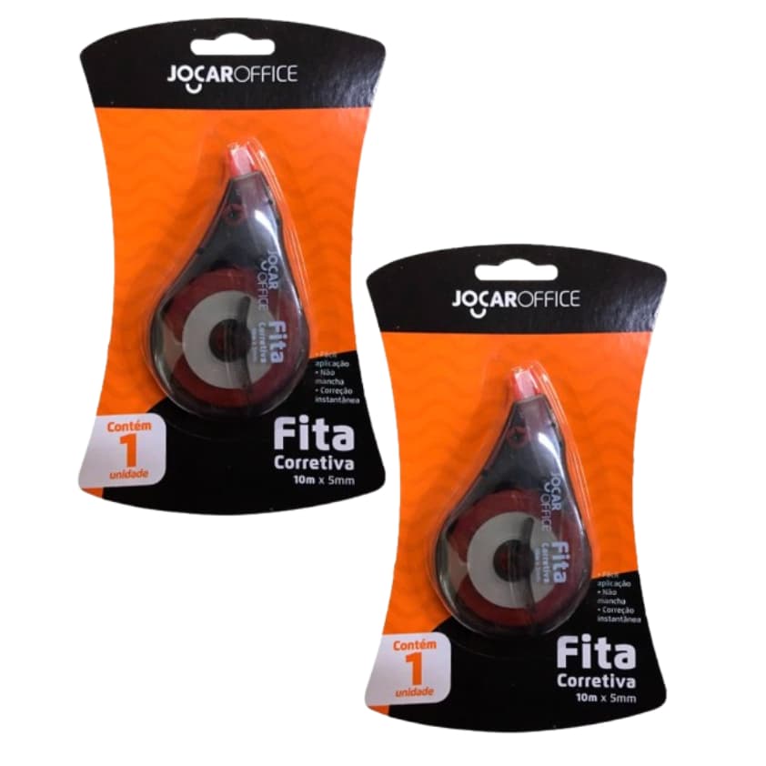 Corretivo Fita Jocar Office 1 Ou 2 Unidades Fita Corretivo Escolar Grande 10 M