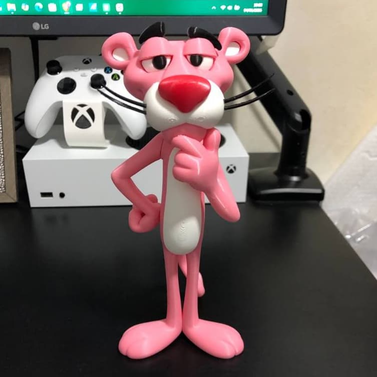 Pantera Cor-de-Rosa – Boneco Decorativo