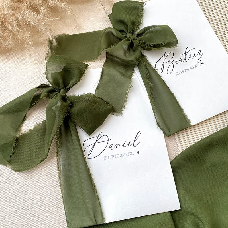 Caderno de Votos Casamento Papel Texturizado