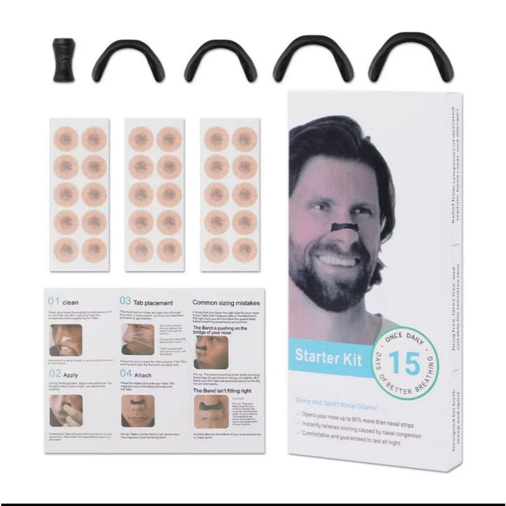 Kit Dilatador Nasal Esportivo Para Melhor Respiração Do Sono , Reduz O Ronco , Tiras Magnéticas Nariz