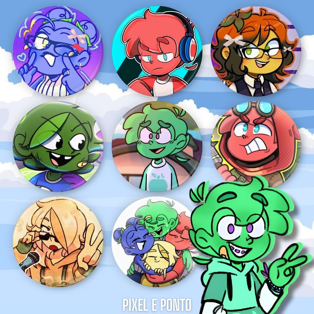 Bottons Mundo Torajo 4.4cm Premium - Pins Torajo, Morajo, Zulmi Anime Bottom - Botons - Buttons