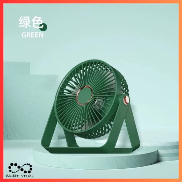 Ventilador De Mesa 5 Velocidades Forte Silencioso Portátil LED USB 360°