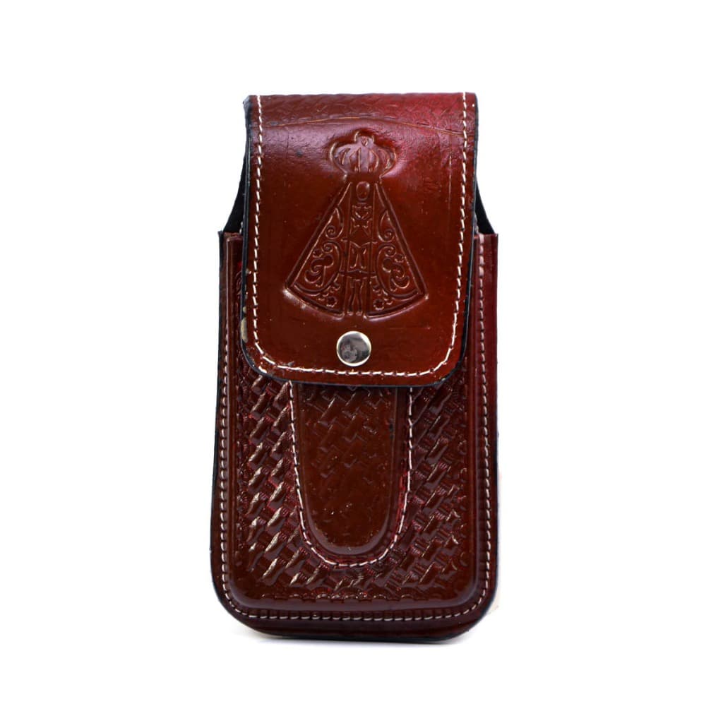 Porta Celular e Canivete Capinha Canguru Conjugada Couro Legítimo.