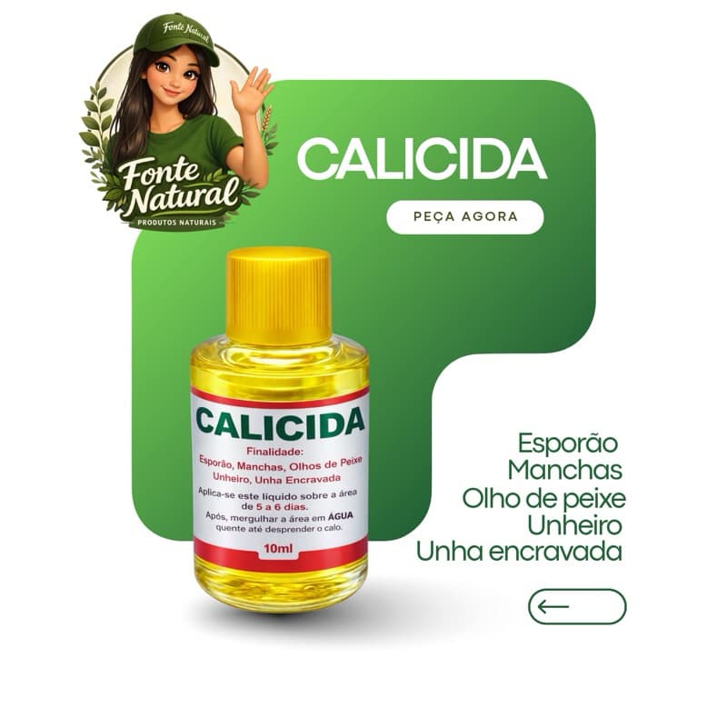 KIT com 3 Calicida Natural – Remove Calo, Olho de Peixe, Unheiro e Unha Encravada Rápido