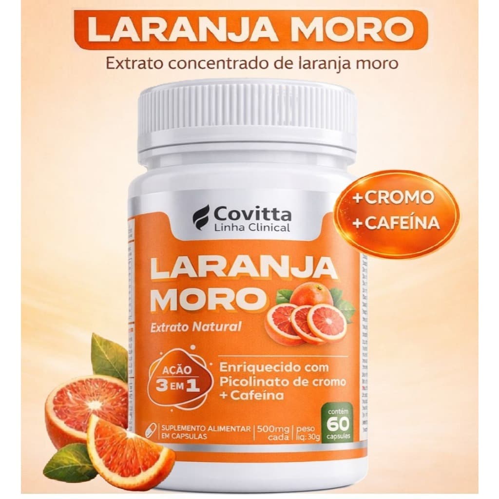 Suplemento Laranja M Original Covitta  60 Caps – Com Picolinato de cromo - Ação 3 em 1