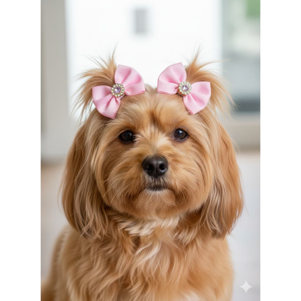 Kit 20 Laços Pet Lacinho Borboleta de Gorgorão Cachorro Fêmea Acessórios Fofos PetShop Banho e Tosa