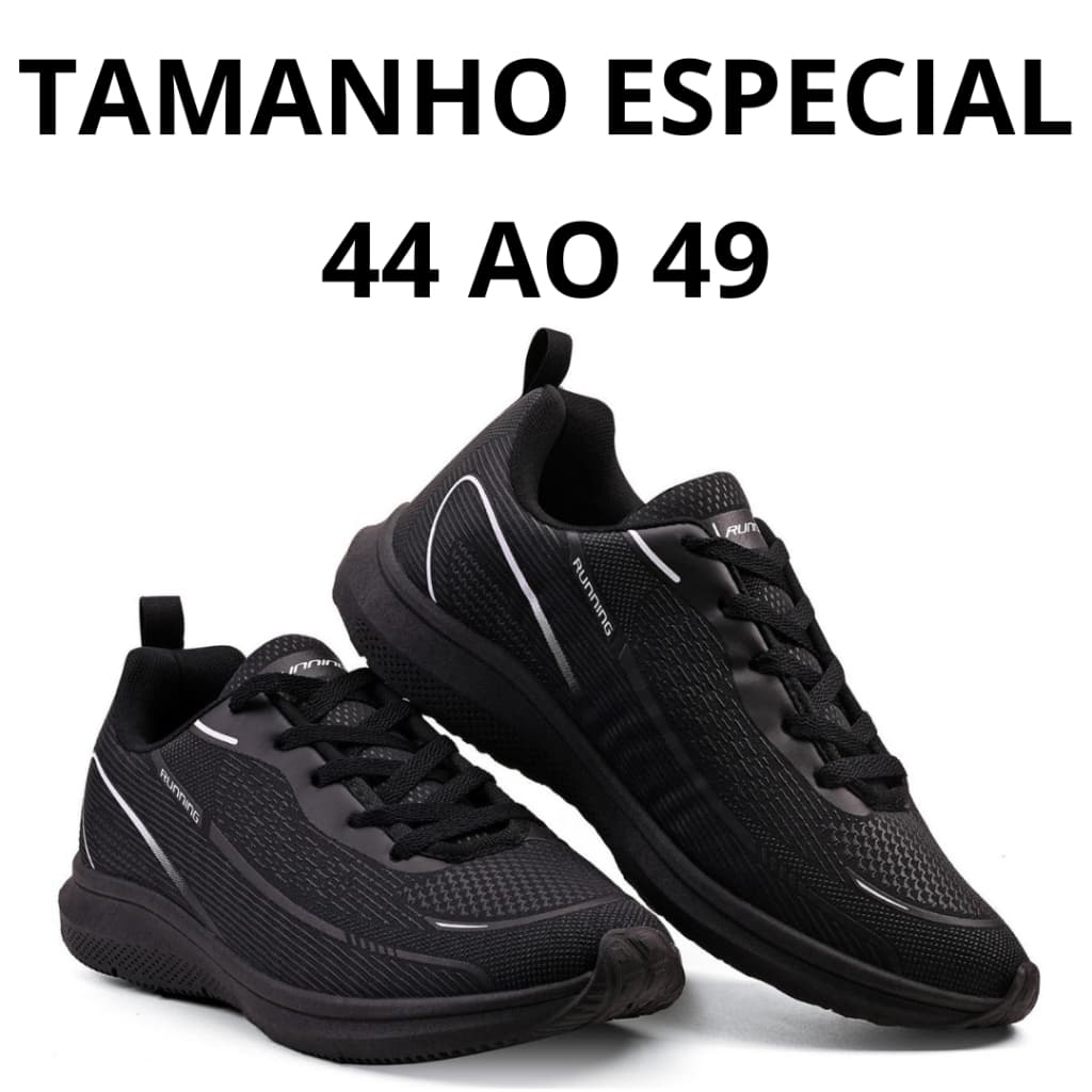 Tênis Running Masculino Tamanho Especial 44 ao 49 Promoção