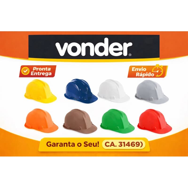 Capacete De Segurança Obra Proteção Trabalho Epi com Certificado de Aprovação