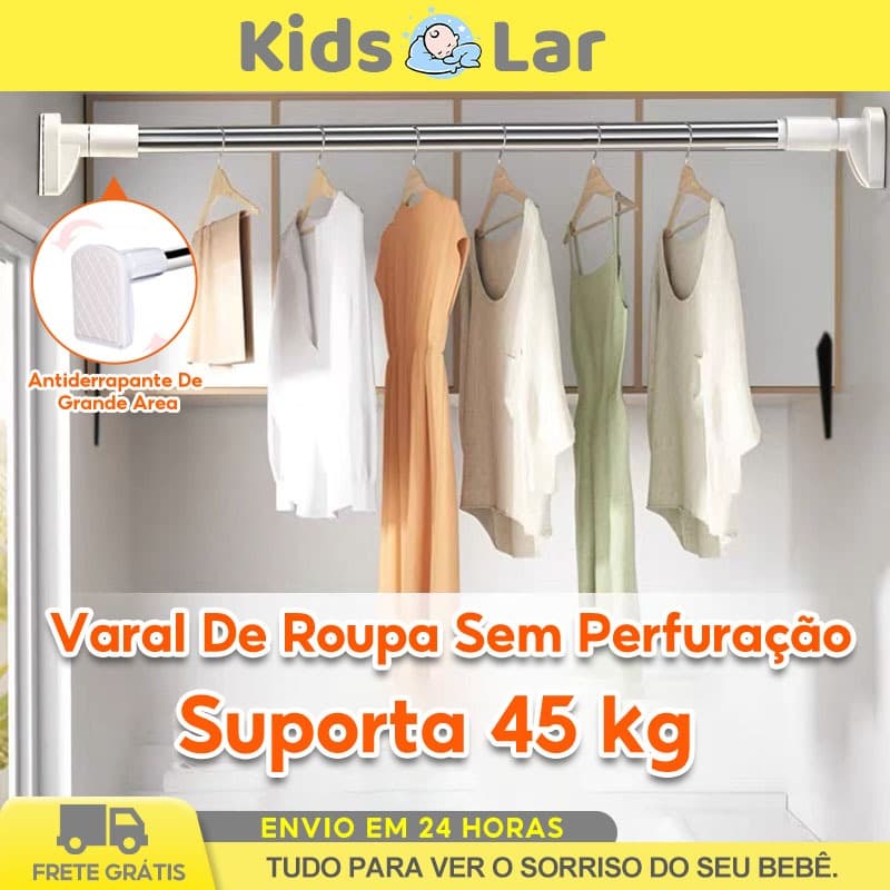 Varão Extensivel Grande Maior Medida Em Inox Multiuso Resistente Porta Cortina De Box E Banheiro