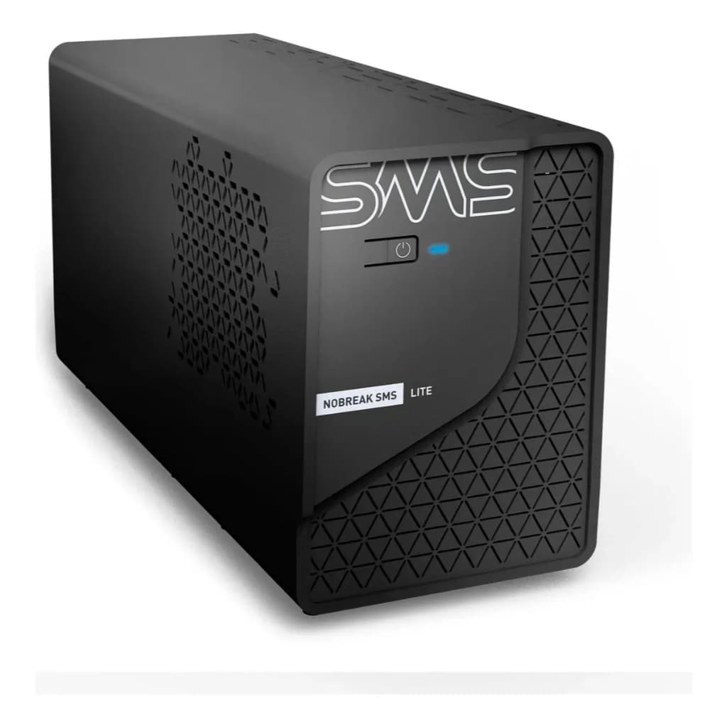 UPS Nobreak SMS Lite 600VA 300W Bivolt Entrada Senoidal 4 Tomadas 115V