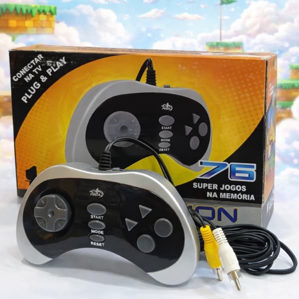 Video Game Retro Pegavision Plug & Play 76 Jogos 8 Bits Controle Com Fio