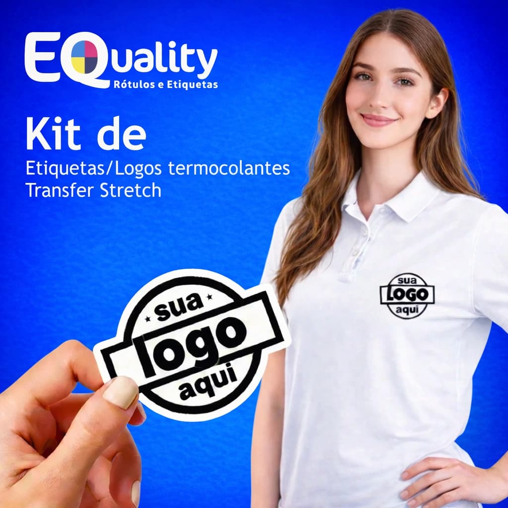 Transfer Stretch Termocolante Sua Logo Personalizada