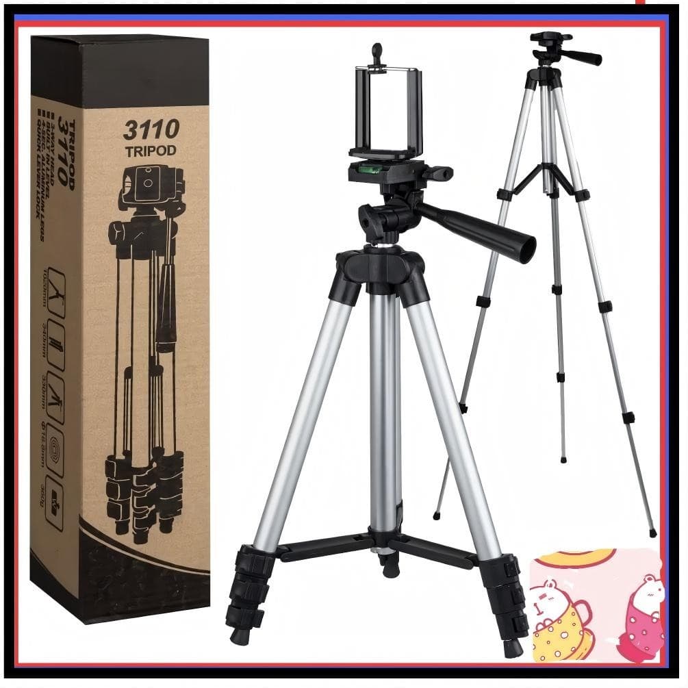 Tripé Universal Com Nível Câmeras Celulares 1,02m Entrega rápida